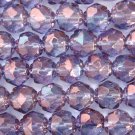 25 6 mm Czech Glass Renaissance Beads: Luster - Transparent Amethyst