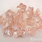 12 13mm Trumpet Flower Beads: Luster - Rosaline