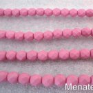 25 6mm Czech Glass Firepolish Beads: Saturated Pink
