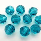 3  6 mm Swarovski 5000 Crystal Rounds: Blue Zircon