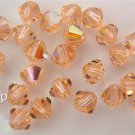 5 5mm Swarovski 5301 Bicones - Light Peach AB(Please read the item description)