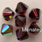 5 5mm Swarovski 5301 Bicones - Burgundy AB(Please read the item description)