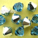 6 5mm Swarovski 5301 Bicones - Aquamarine CAL(Please Read Item Description)