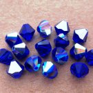 5 6 mm Swarovski 5301 Bicones - Cobalt AB(Please Read Item Description)