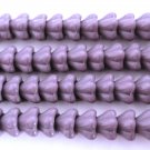 50  6 mm Czech Bell Flowers: Opaque Purple
