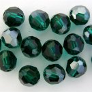 3 6 mm Swarovski 5000 Crystal Rounds -- Emerald Satin