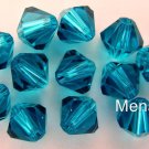6 5mm Swarovski 5301 Bicones - Blue Zircon(Please Read Item Description)