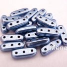 25  3 x 10 mm Czechmates Beam : Saturated Metallic - Airy Blue