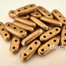 25  3 x 10 mm Czechmates Beam : Saturated Metallic - Spicy Mustard