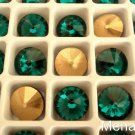5(Five)  12 mm Rivoli Beads: Zircon