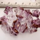 12 13 mm Trumpet Flower Beads: Luster - Light Copper/Amethyst