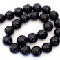 10 10mm Czech Glass Round Beads: Jet