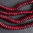 50  6 mm Czech Glass Rondelle Beads: Garnet
