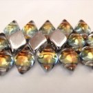 40 8 x 5 mm Czech Glass Gemduo Beads: Backlit - Tequila