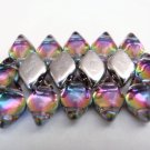 40 8 x 5 mm Czech Glass Gemduo Beads: Backlit - Spectrum