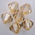 5 6mm Swarovski 5301 Crystal Bicones - Golden Shadow(Pls. read item description)