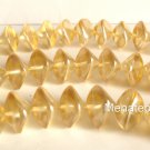 6(Six)  11x15mm Wonky Oval Beads: Pearl Coated - Moscato