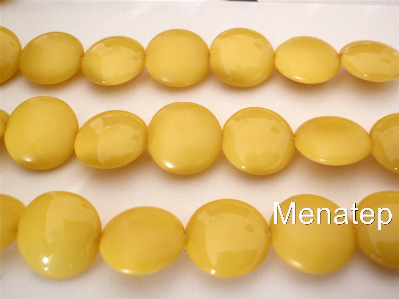 4(Four)  14mm Cushion Round Beads: Pop - Mellow
