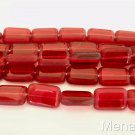 10 12 x 8mm Polished Rectangle Beads: Fuschia