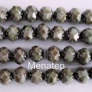 25 5/6mm Czech Glass Small Rosebud Beads: Luster - Opaque Green