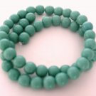 25 8mm Czech Glass Round Beads: Turquoise