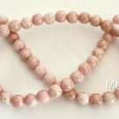 50 6mm Czech Round Beads: Luster - Opaque Topaz/Pink