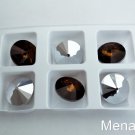 4(Four)  14 mm Rivoli Beads: Topaz - Vitral