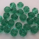 25 5/6 mm Czech Glass Small Rosebud Beads: Emerald