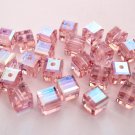 3  4 mm Swarovski 5601 Crystal Beads: Light Rose ABB