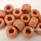 25 5 x 9mm Czech Glass Roller/Crow Beads: Light Orange
