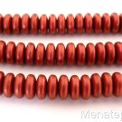 50 6mm Czech Glass Rondelle Beads: Matte - Metallic Lava