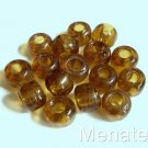 25 5 x 9mm Czech Glass Roller/Crow Beads: Topaz