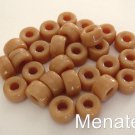 25 5 x 9mm Czech Glass Roller/Crow Beads: Beige