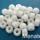 25 5 x 9 mm Czech Glass Roller/Crow Beads: Alabaster