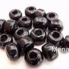 25 5 x 9 mm Czech Glass Crow Beads: Black