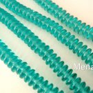 50  6 mm Czech Glass Rondelle Beads: Teal