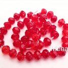 25  5 x 6 mm Czech Glass Small Rosebud Beads: Light Siam/Ruby