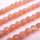 25  6 mm Czech Glass Firepolish Beads: Soft Pink Opal