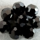 3 6 mm Swarovski 5000 Crystal Rounds: Jet