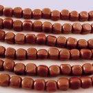 50 4x4mm Czech Glass Cube Beads: Amber