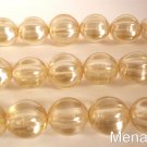 4(Four)  14mm Melon Round Beads: Pearl Coated - Moscato
