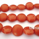 4(Four)  14mm Cushion Round Beads: Pop - Marigold