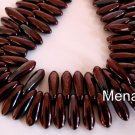 50 3x10mm Czech Glass Daggers: Luster - Metallic Amethyst