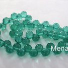 25 6mm Czech Glass Top Hole Round Beads: Transparent Lush Meadow