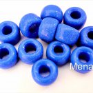 25 5 x 9 mm Czech Glass Roll Beads: Royal Blue