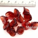 12  10 x 12 mm Czech Glass Three Petal Flower Beads: Mauve