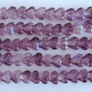 50  6 mm Czech Baby Bell Flowers: Coated - Violet AB