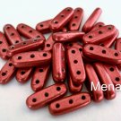 25  3 x 10 mm Czechmates Beam : Saturated Metallic - Aurora Red