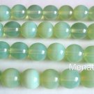 10 10 mm Czech Glass Round Beads: Milky Peridot