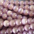 50 6 mm Fiber Optic Cats Eye Beads -- Light Purple